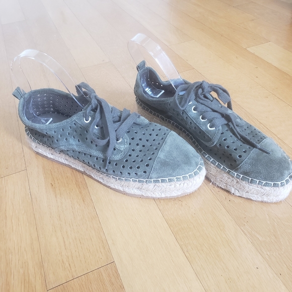 J/SLIDES Platform Espadrille Sneakers Olive 11 - Picture 2 of 6